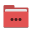 Folder red activities icon