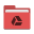 Folder red google drive icon