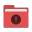 Folder red important icon