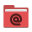 Folder-red-mail icon