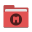 Folder red mega icon