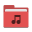 Folder red music icon