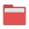Folder red open icon