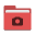 Folder red photo icon
