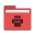 Folder red print icon
