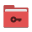 Folder red private icon