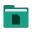 Folder teal documents icon