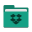 Folder teal dropbox icon