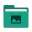 Folder teal pictures icon