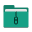 Folder teal tar icon