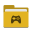 Folder yellow games icon