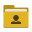 Folder yellow image people icon