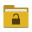 Folder yellow unlocked icon