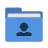 Folder-blue-image-people icon