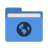 Folder-blue-network icon