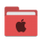 Folder-red-apple icon