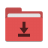 Folder-red-download icon