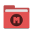 Folder-red-mega icon