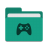 Folder teal games icon