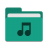 Folder-teal-music icon