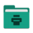 Folder-teal-print icon