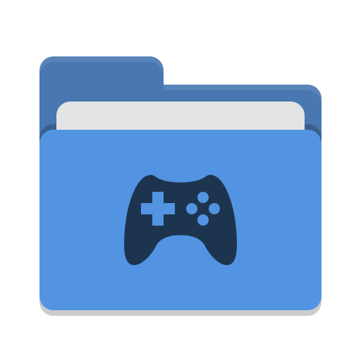 Folder-blue-games icon