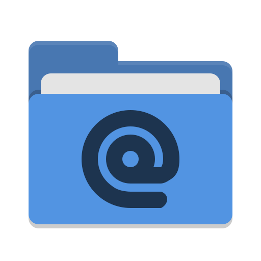 Folder blue mail icon