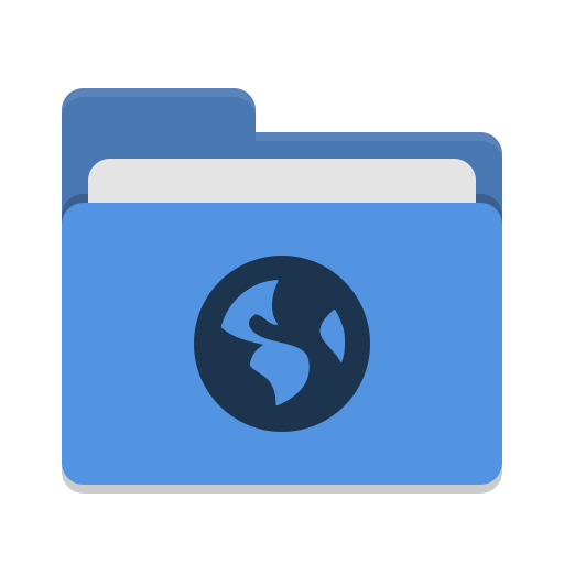 Folder blue network icon