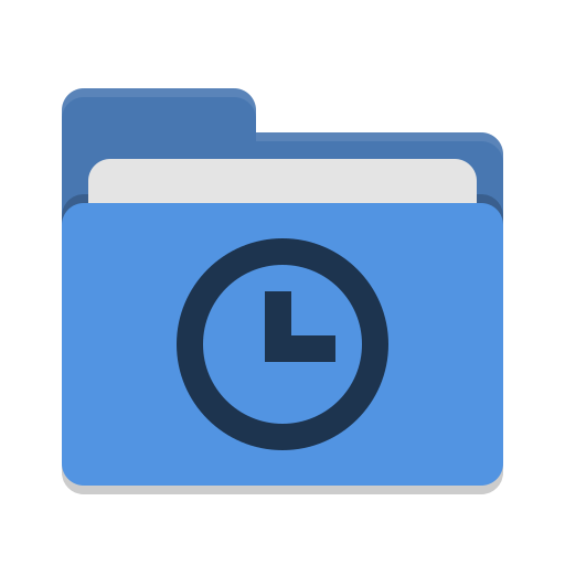 Folder-blue-recent icon