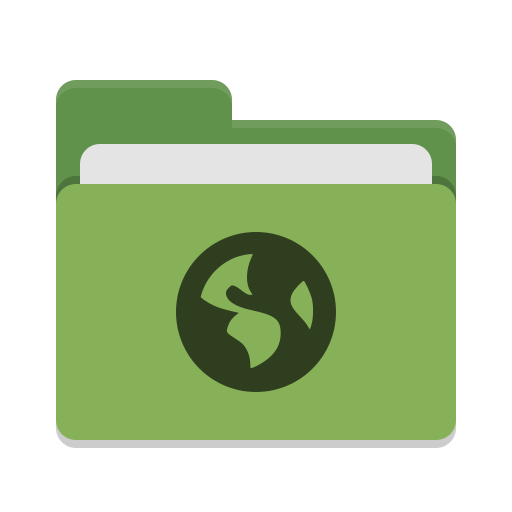 Folder-green-network icon