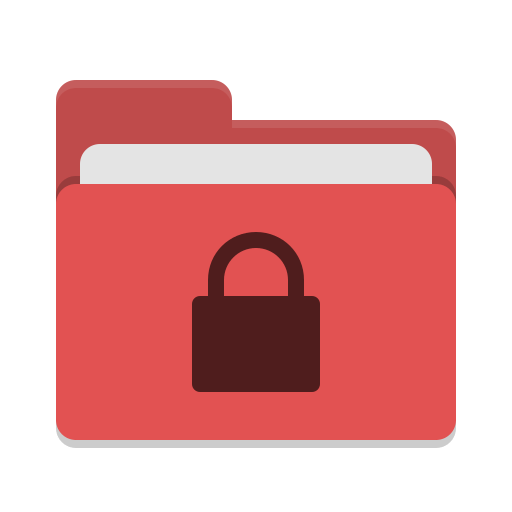 Folder-red-locked icon