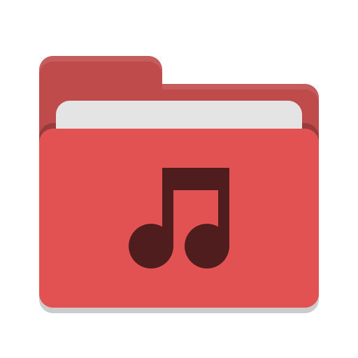 Folder-red-music icon