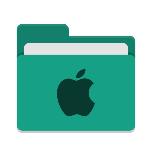 Folder-teal-apple icon
