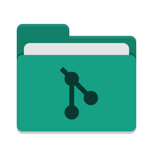Folder-teal-git icon
