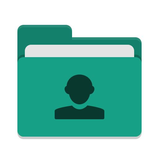 Folder-teal-image-people icon
