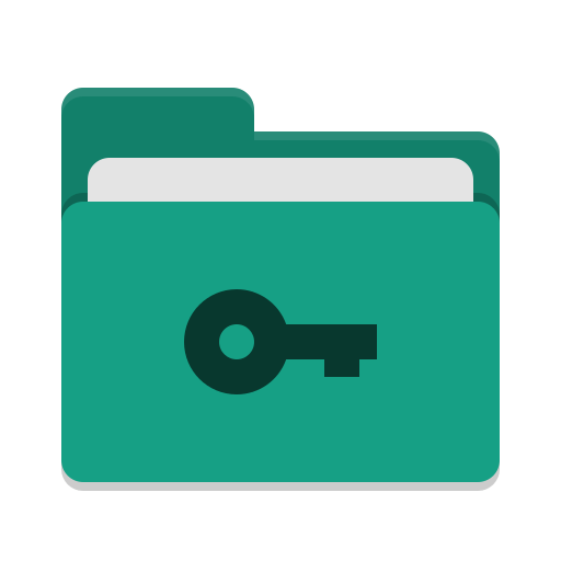 Folder-teal-private icon
