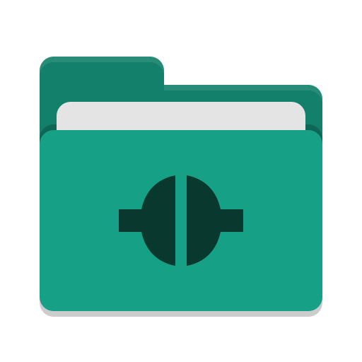 Folder-teal-remote icon