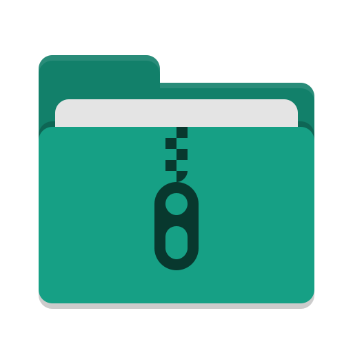 Folder-teal-tar icon