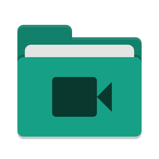 Folder-teal-video icon