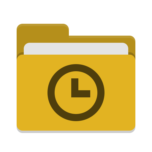 Folder-yellow-recent icon