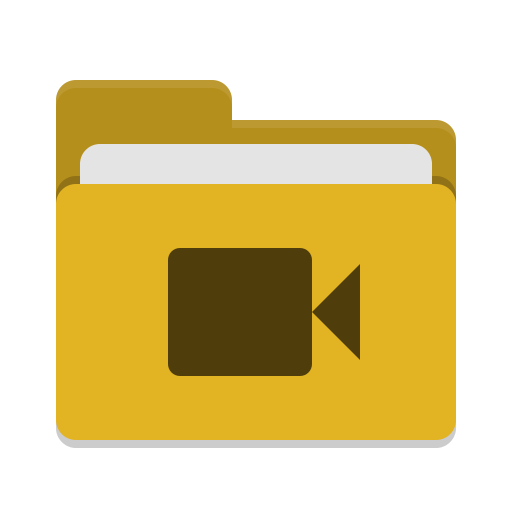 Folder-yellow-video icon
