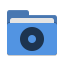 Folder-blue-cd icon
