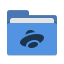 Folder-blue-yandex-disk icon
