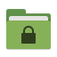 Folder green locked icon