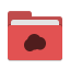 Folder-red-mail-cloud icon