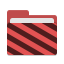 Folder red visiting icon