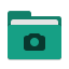 Folder teal photo icon