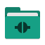 Folder teal remote icon