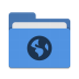 Folder-blue-network icon
