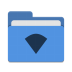 Folder-blue-wifi icon